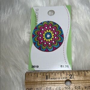 Flower fabric covered button $1 if bundled